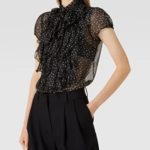 Saint Tropez Bluse Mit Rüschenbesatz Modell ‘Lilya’ – Schwarz 13