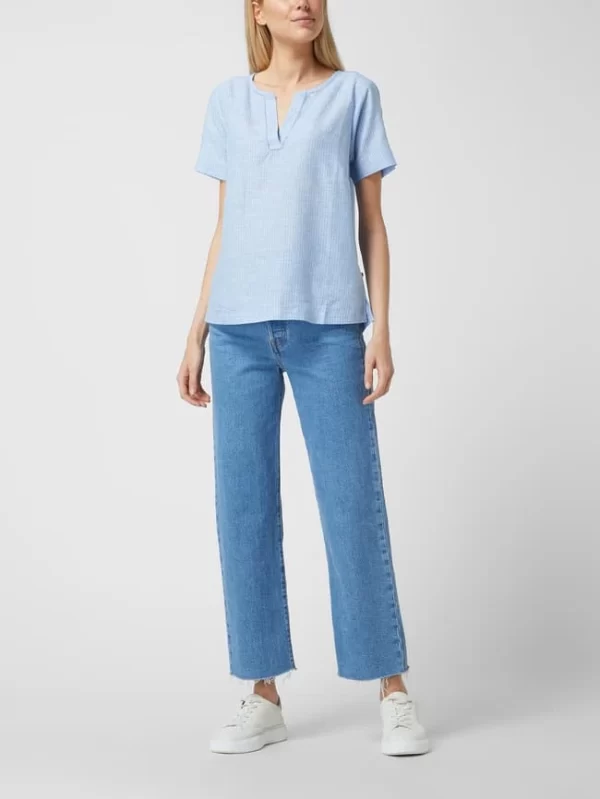 Redgreen Blusenshirt Aus Leinen-Lyocell-Mix Modell ‘Agneta’ – Hellblau 1