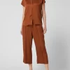 Taifun Bluse Aus Satin – Cognac 17