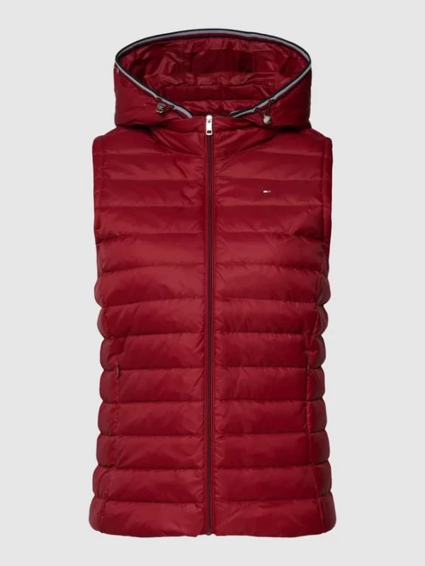 Tommy Hilfiger Daunenweste In Stepp-Optik Modell ‘ess’ – Bordeaux Rot 3
