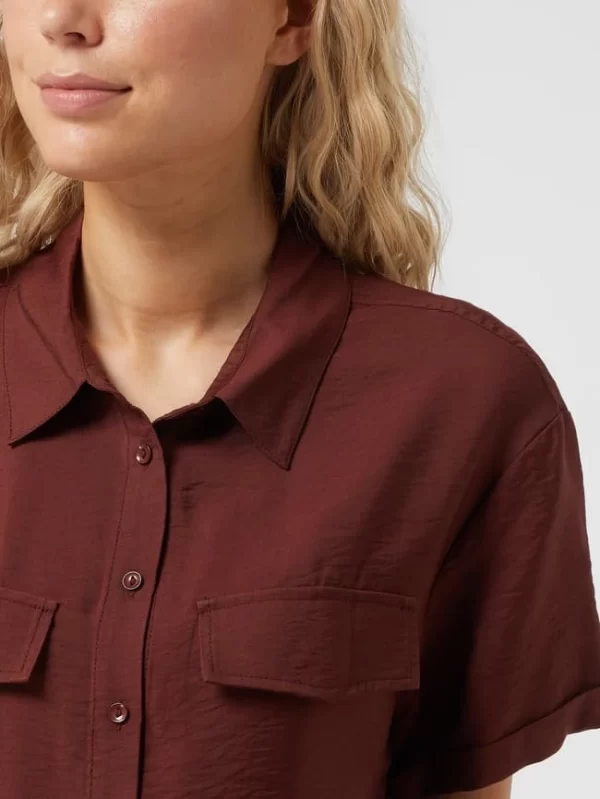 Another Label Bluse Aus Viskosemischung Modell ‘Laurel’ – Schokobraun 4