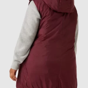 Samoon PLUS SIZE Weste Mit Seitlichen Eingrifftaschen – Bordeaux Rot 15
