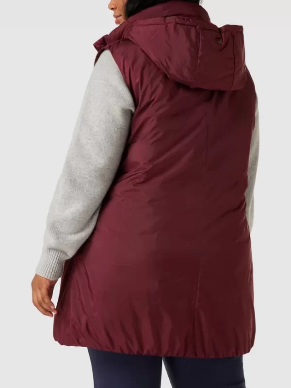 Samoon PLUS SIZE Weste Mit Seitlichen Eingrifftaschen – Bordeaux Rot 6
