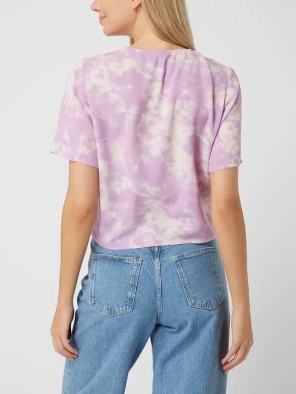 Pieces Cropped Bluse Aus Viskose Modell ‘Nya’ – Flieder 6