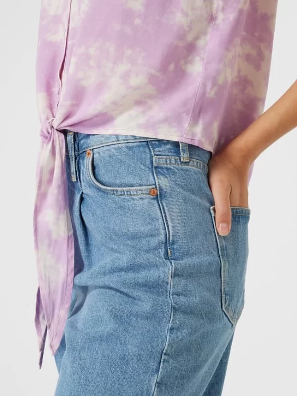 Pieces Cropped Bluse Aus Viskose Modell ‘Nya’ – Flieder 4