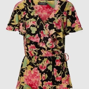 Lauren Ralph Lauren Wickelbluse Mit V-Ausschnitt Modell ‘HASHIN’ – Schwarz 9
