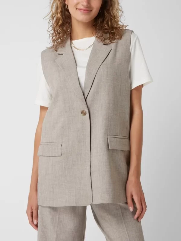 Modström Oversized Weste Mit Reverskragen Modell ‘Raphael’ – Sand Meliert 5