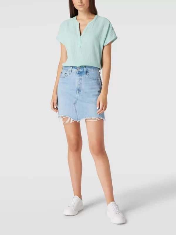 Christian Berg Woman Blusenshirt Mit V-Ausschnitt – Helltürkis 1