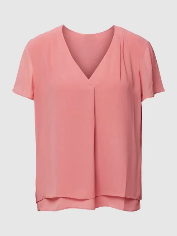 S.Oliver BLACK LABEL Blusenshirt Mit V-Ausschnitt – Lachs 3