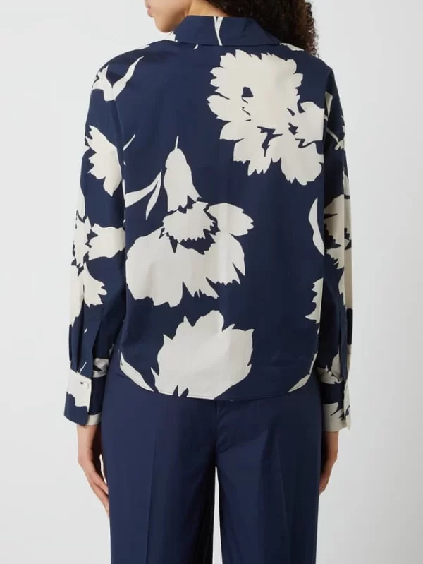 Luisa Cerano Bluse Mit Knotendetail – Marineblau 6
