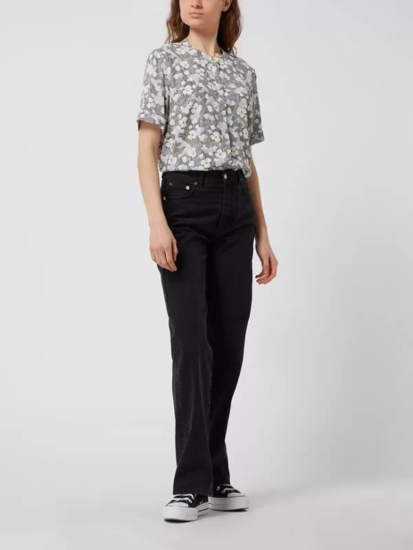 Jake*s Casual Bluse Aus Viskose – Dunkelgrau 1