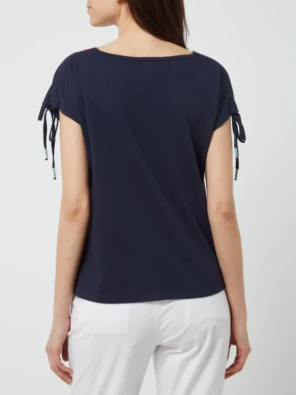 Montego Shirt Mit Floralen Stickereien – Dunkelblau 6
