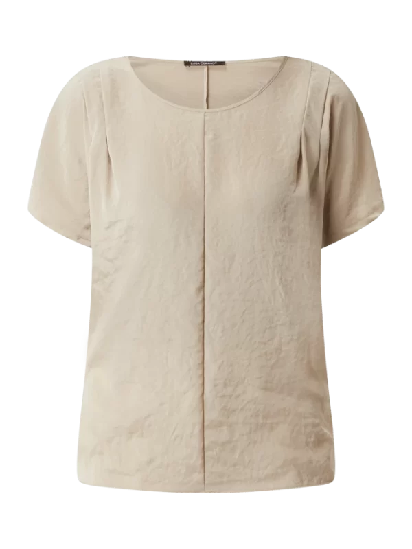 Luisa Cerano Blusenshirt Mit Kontrastvorderseite – Sand 3
