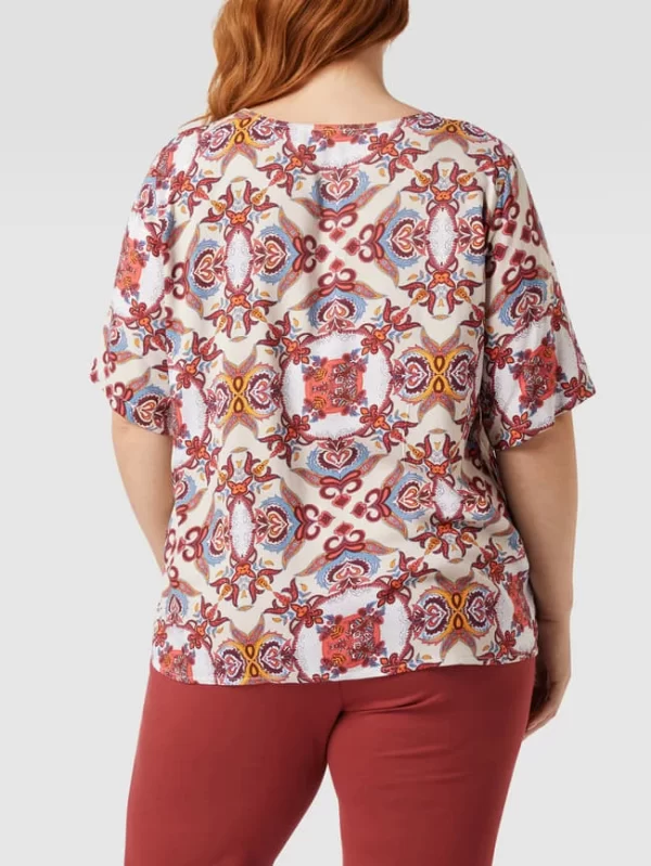 ONLY CARMAKOMA PLUS SIZE Bluse Mit Grafischem Muster – Mittelbraun 6