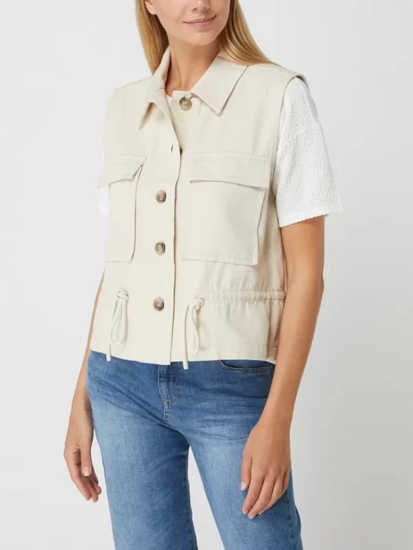 Opus Weste Aus Baumwolle Modell ‘Walin’ – Beige 5