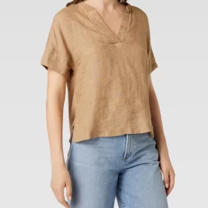 S.Oliver RED LABEL Blusenshirt Mit Seitenschlitzen – Hellbraun 13
