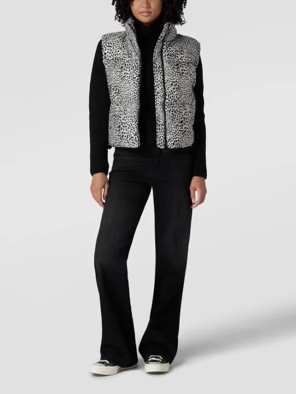 MICHAEL Michael Kors Daunenweste Mit Animal-Print Modell ‘MK Go Puffer Vest’ – Schwarz 1