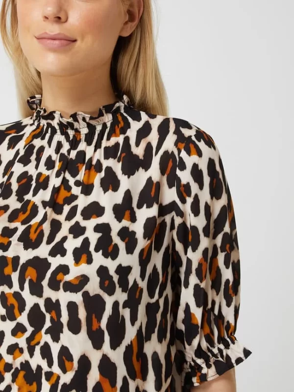 Tonno & Panna Blusenshirt Mit Leopardenmuster Modell ‘Tinka’ – Schwarz 4