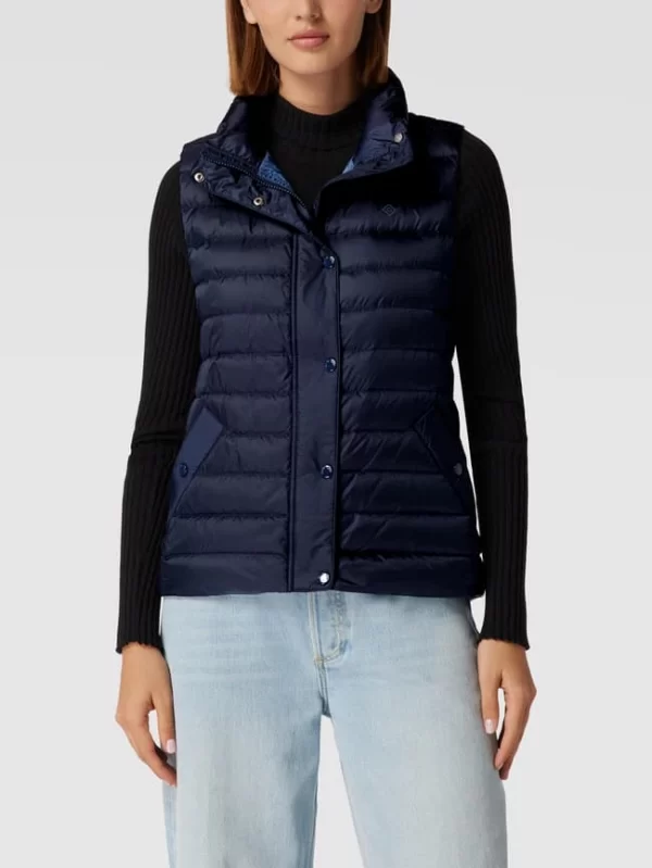 Gant Daunenweste Mit Label-Print Modell ‘Light Down Gilet’ – Marineblau 5