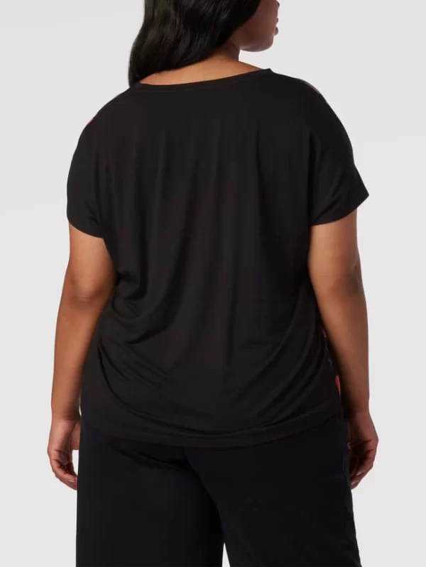 Samoon PLUS SIZE Bluse Mit Floralem Muster Modell ‘JULI’ – Schwarz 6