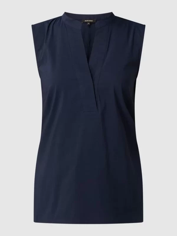 More & More Blusentop Mit Tunikakragen – Marineblau 3