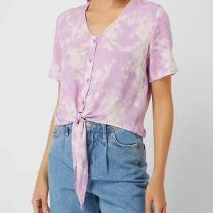 Pieces Cropped Bluse Aus Viskose Modell ‘Nya’ – Flieder 13