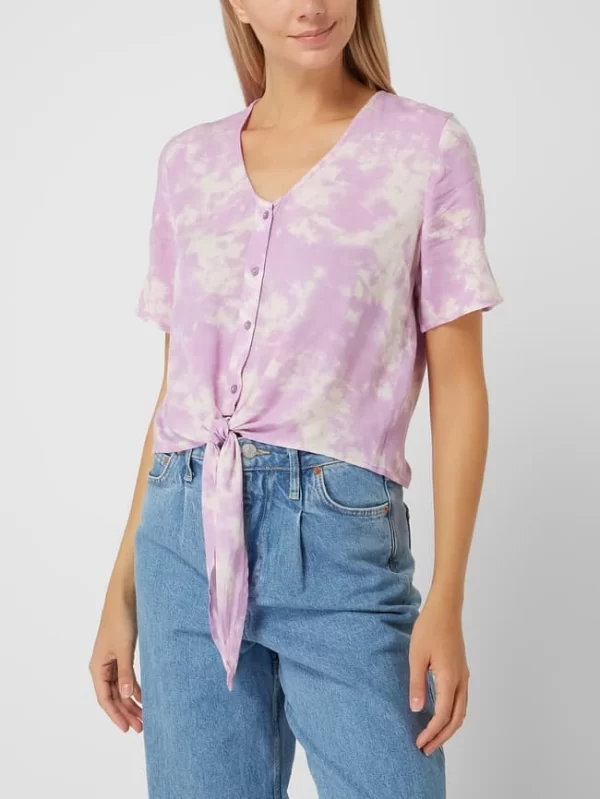 Pieces Cropped Bluse Aus Viskose Modell ‘Nya’ – Flieder 5