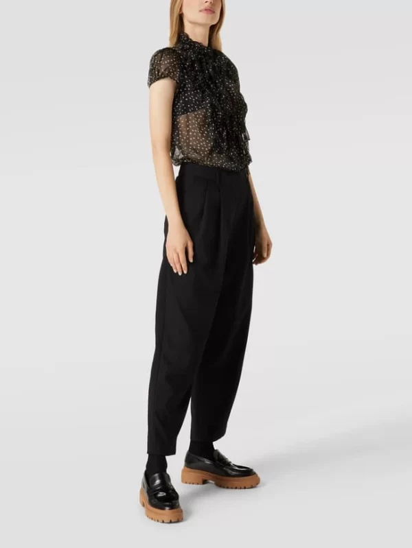 Saint Tropez Bluse Mit Rüschenbesatz Modell ‘Lilya’ – Schwarz 1