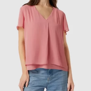 S.Oliver BLACK LABEL Blusenshirt Mit V-Ausschnitt – Lachs 13