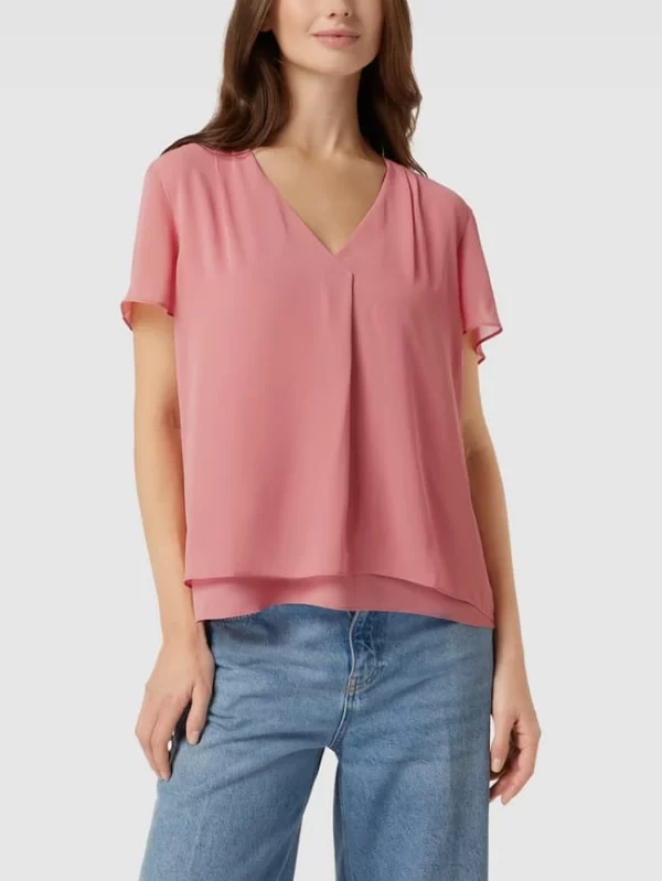 S.Oliver BLACK LABEL Blusenshirt Mit V-Ausschnitt – Lachs 5