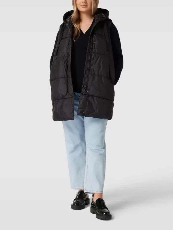 ONLY CARMAKOMA PLUS SIZE Steppweste Mit Kapuze – Schwarz 1
