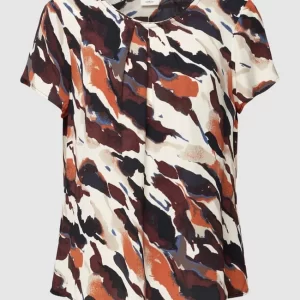 S.Oliver BLACK LABEL Blusenshirt Mit Allover-Muster – Offwhite 9