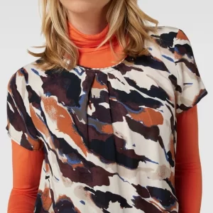 S.Oliver BLACK LABEL Blusenshirt Mit Allover-Muster – Offwhite 11