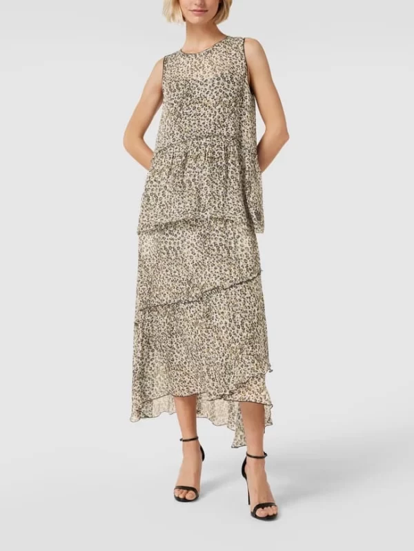 Marc Cain Blusentop Mit Allover-Animal-Print – Olivgrün 1