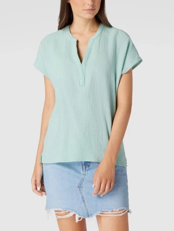 Christian Berg Woman Blusenshirt Mit V-Ausschnitt – Helltürkis 5