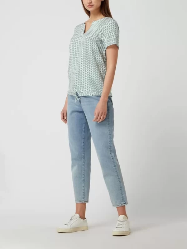 Montego Blusenshirt Aus Viskose – Dunkelgrün 1
