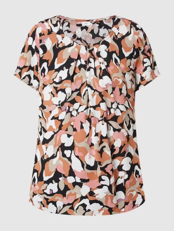 S.Oliver BLACK LABEL Blusenshirt Aus Krepp – Lachs 3