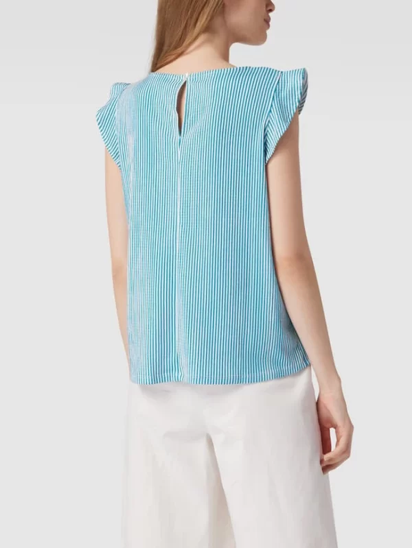 Tom Tailor Denim Bluse Mit Strukturmuster – Bleu 6