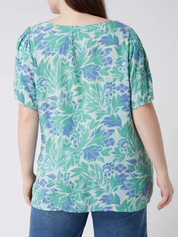 ONLY CARMAKOMA PLUS SIZE Blusenshirt Mit Allover-Muster – Hellgrün 6