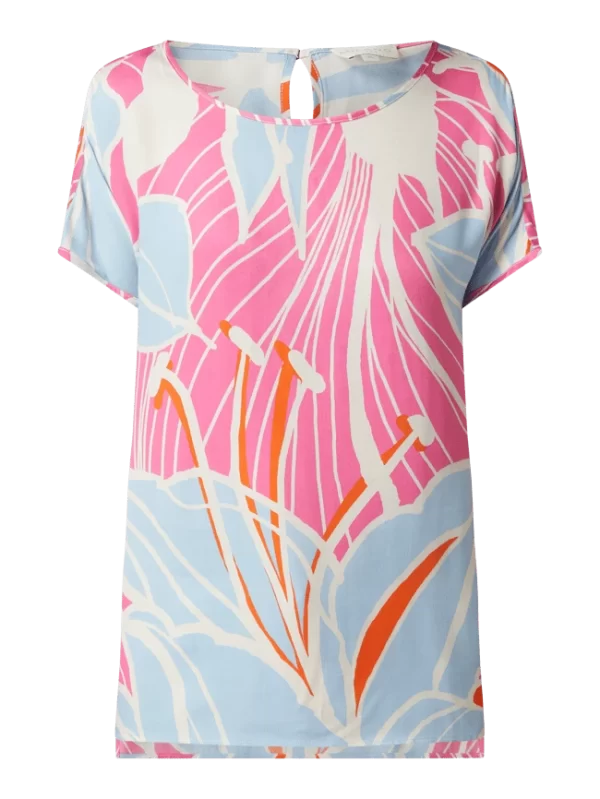 Milano Italy Blusenshirt Mit Floralem Muster – Pink 3