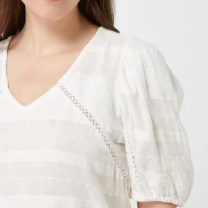 SMASHED LEMON Blusenshirt Aus Viskose-Baumwoll-Mix – Offwhite 11