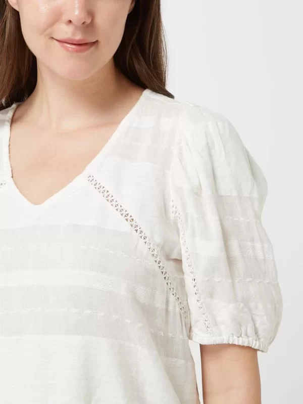 SMASHED LEMON Blusenshirt Aus Viskose-Baumwoll-Mix – Offwhite 4