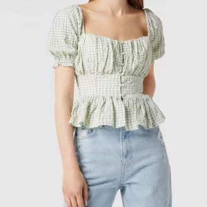 Guess Bluse Mit Karo-Muster – Lindgrün 13