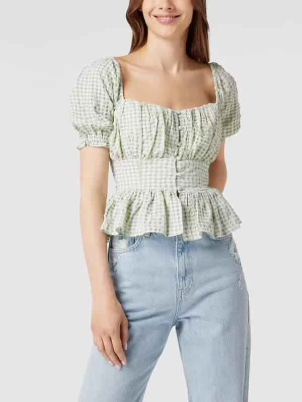 Guess Bluse Mit Karo-Muster – Lindgrün 5