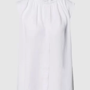 Marc Cain Ärmellose Bluse Mit Rüschenkragen – Weiß 9