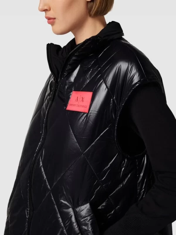 ARMANI EXCHANGE Steppweste In Überlänge – Schwarz 4