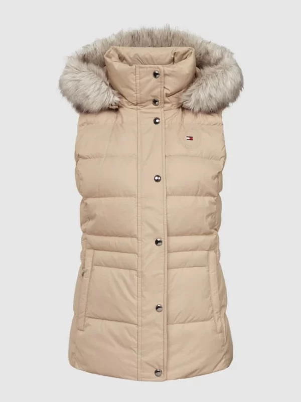 Tommy Hilfiger Daunenweste Mit Label-Detail – Beige 3