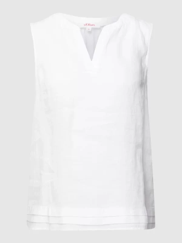 S.Oliver RED LABEL Blusentop Aus Leinen – Offwhite 3