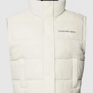 Calvin Klein Jeans Steppweste Mit Stehkragen – Offwhite 9