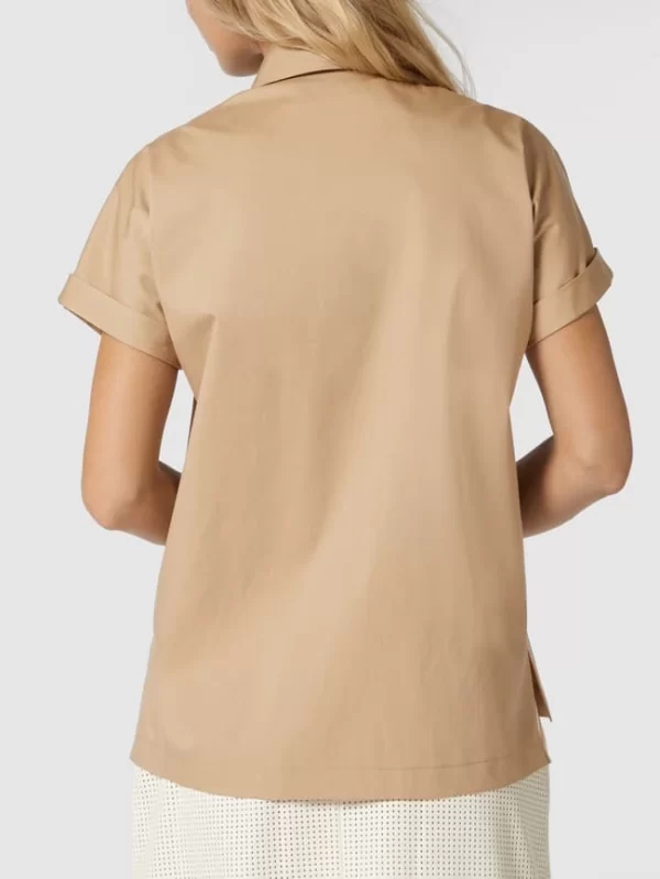BOSS Kurzärmelige Bluse Mit Brusttaschen Modell ‘Baranda’ – Camel 6